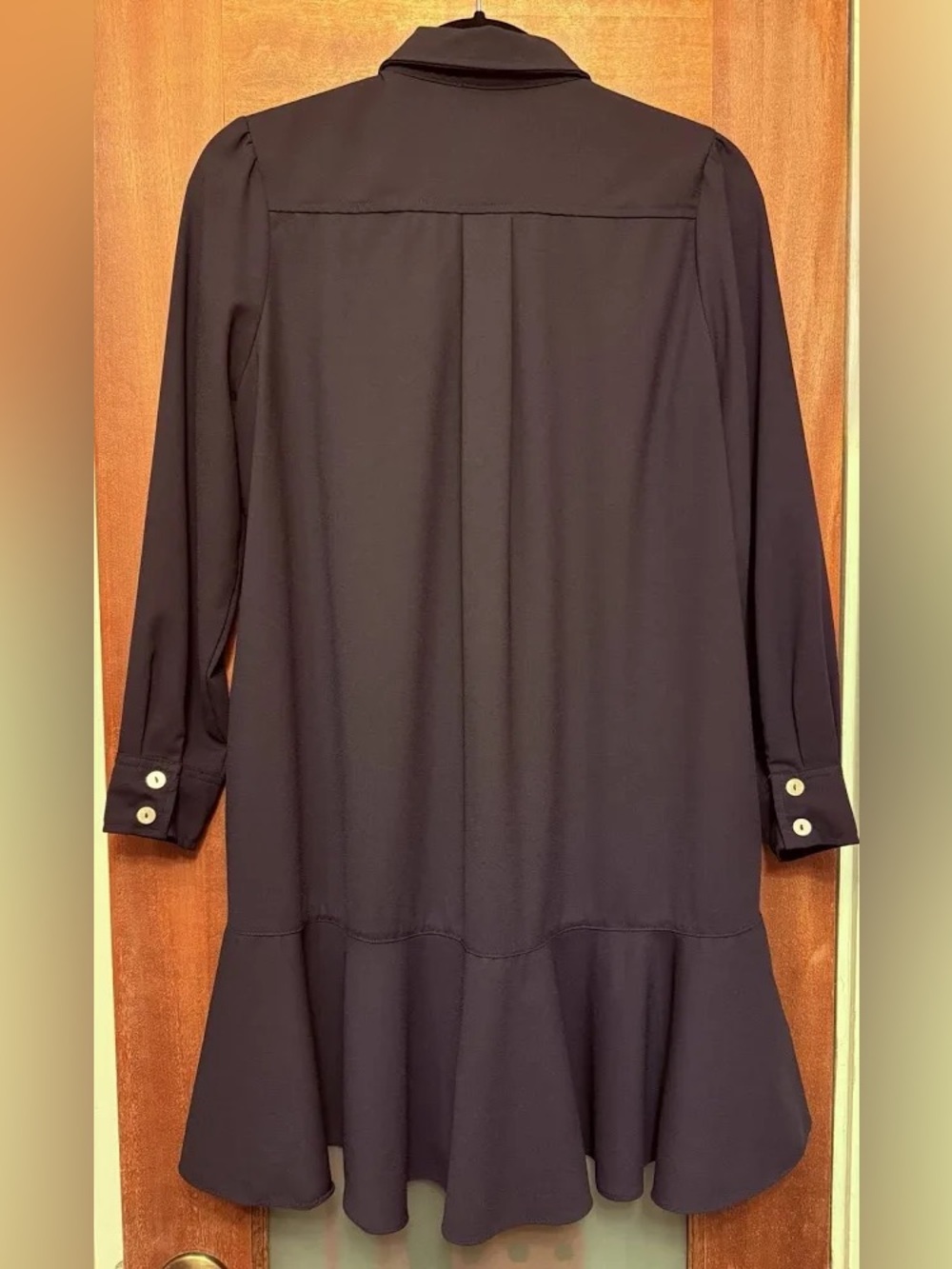 Tuckernuck Black Crepe Callahan Shirt Dress Size S - Picture 6 of 8